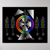"The Hexagram Pup" Abstrakt I Ching & Chakra Art Poster (Vorne)