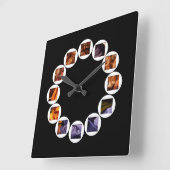 The Hidden Doni Tondo by Michelangelo Square Clock Quadratische Wanduhr (Winkel)