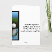 "THE HIDING ORT" Spaß Golfers Grußkarten Karte (Rückseite)