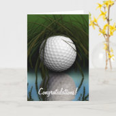 "THE HIDING ORT" Spaß Golfers Grußkarten Karte (Gelbe Blume)