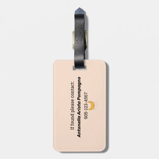 The Hierophant major arcana tarot card moon Gepäckanhänger (Rückseite vertikal)