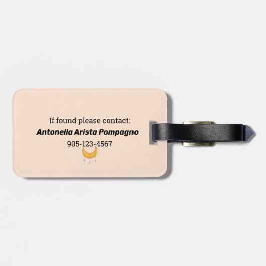 The Hierophant major arcana tarot card moon Gepäckanhänger (Rückseite horizontal)