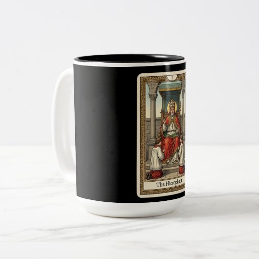 The Hierophant Tarot Zweifarbige Tasse (Vorderseite Links)