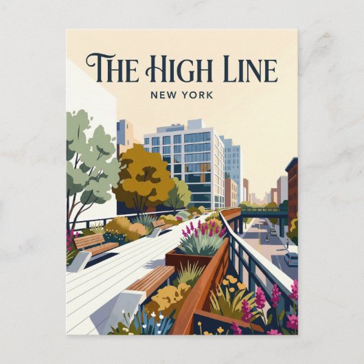 The High Line USA Postkarte (Vorderseite)