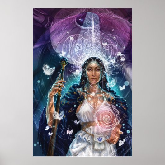 The High Priestess activated - divine feminine art Poster (Vorne)