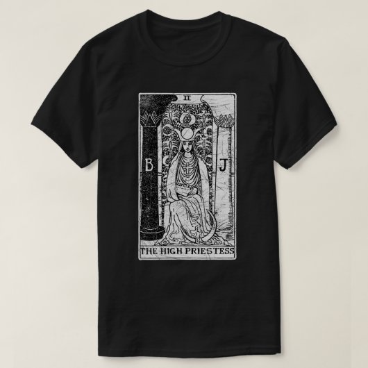 The High Priestess Tarot Card Major Arcana fortune T-Shirt (Design vorne)