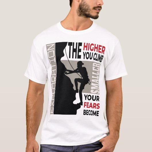 The Higher You Climb – Adventure & Motivation Desi T-Shirt (Vorderseite)