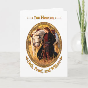The Hintons Beth Pearl und Willow Horse Art Karte