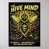 The Hive Mind Sci-Fi Queen Bee Art Poster (Vorne)