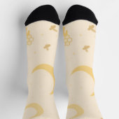 The Hive & The Moon – Honeycomb & Crescent Moon Socken (Oben)