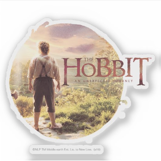 The Hobbit Logo with BILBO BAGGINS™ Back Aufkleber (Vorderseite)
