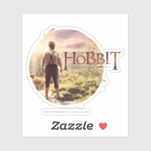 The Hobbit Logo with BILBO BAGGINS™ Back Aufkleber (Blatt)