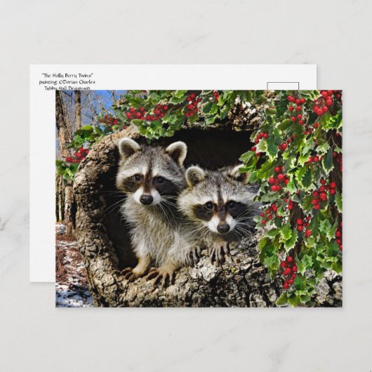 "The Holly Berry Twins" Postkarte (Vorne/Hinten)