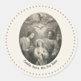 The Holy Family And Holy Trinity Round Sticker