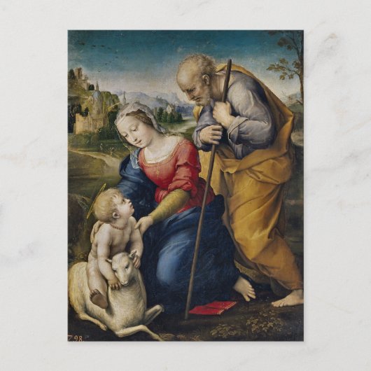 The Holy Family by Raphael Postkarte (Vorderseite)