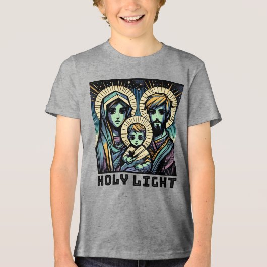 The Holy Family: Holy Light Tri-Blend Shirt (Vorderseite)