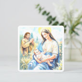 The Holy Family - Nativity Feiertagskarte (Stehend Vorderseite)