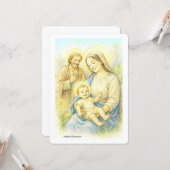 The Holy Family - Nativity Karte (Vorderseite/Rückseite Beispiel)