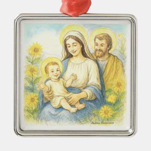 The Holy Family - Nativity Ornament Aus Metall (Vorne)