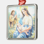 The Holy Family - Nativity Ornament Aus Metall (Links)