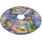 The holy night polyester weihnachtsbaumdecke (Schrägansicht)