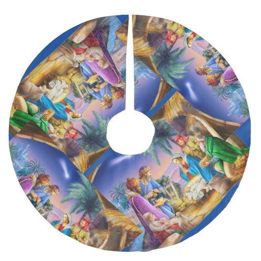 The holy night polyester weihnachtsbaumdecke (Vorderseite)