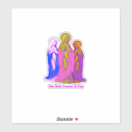 The Holy Trinity of Pop Vierges Marie Multicolores Aufkleber