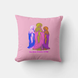 The Holy Trinity of Pop Vierges Marie Multicolores Kissen
