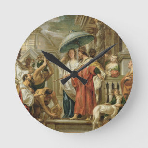 The Homage of Caliph Harun Al-Rashid to Charlemagn Runde Wanduhr