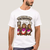 The Homeland Has No Language – Three Wise Monkeys T-Shirt (Vorderseite)