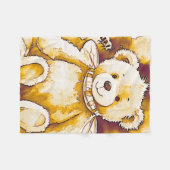 The honey Bee bear Fleecedecke (Vorderseite (Horizontal))