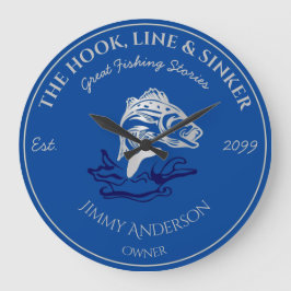 The Hook Line & Sinker Bar, Wall Clock Große Wanduhr