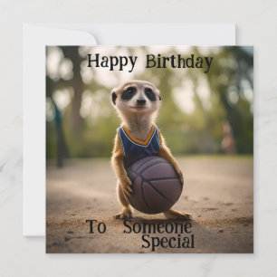 "The Hoop Star Baby Meerkat" Flat Birthday Card Karte