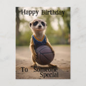 "The Hoop Star Baby Meerkat" Geburtstag Postkarte (Vorderseite)