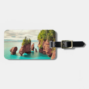 The Hopewell Rocks Bay of Fundy Canada stilisiert Gepäckanhänger