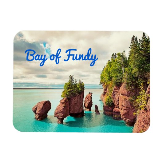 The Hopewell Rocks Bay of Fundy Canada stilisiert Magnet (Horizontal)