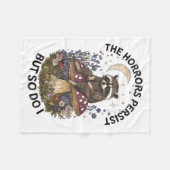 The Horrors Persist But So Do I Funny Ossum  Fleecedecke (Vorderseite (Horizontal))