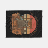 The Horrors Persist But So Do I Raccoon Cowboy Fleecedecke (Vorderseite (Horizontal))