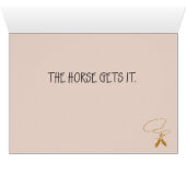 "The Horse Gets It" Funny Wild-West Get-Well-Card (Innenansicht Horizontal (Unten))