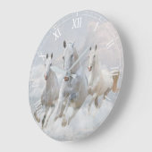 The Horses Große Wanduhr (Winkel)