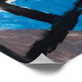 The Hour Before One Night ,Blue Famous Painting Poster (Ecke)