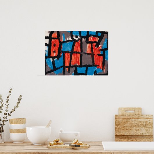 The Hour Before One Night ,Blue Famous Painting Poster (Küche)