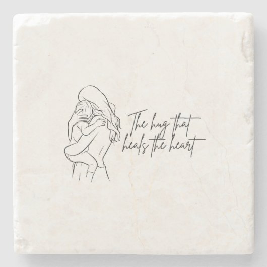 The Hug That Heals the Heart Stone Coaster  Steinuntersetzer (Vorderseite)