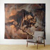 The Hulking Minotaur of the Labyrinth Wandteppich (Beispiel (Horizontal))