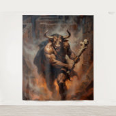 The Hulking Minotaur of the Labyrinth Wandteppich (Vorderseite)