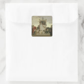 The Human Comedy, c.1852 Quadratischer Aufkleber (Tasche)