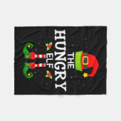 The Hungry Elf Christmas Family Matching Pajama Fleecedecke (Vorderseite (Horizontal))