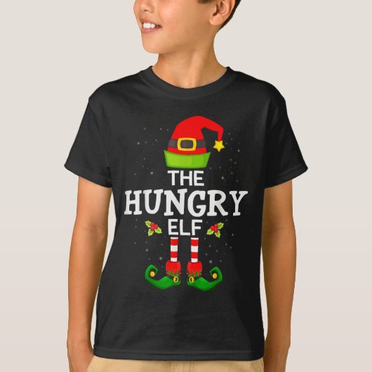 The Hungry Elf Christmas Family Matching Pajama T-Shirt (Vorderseite)