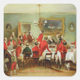 The Hunt Breakfast, Bachelor's Hall, 1836 (Öl auf Quadratischer Aufkleber