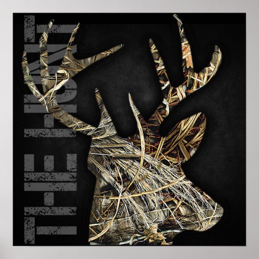 "The Hunt" Hirschjagd Camoflauge Antlers Poster (Vorne)